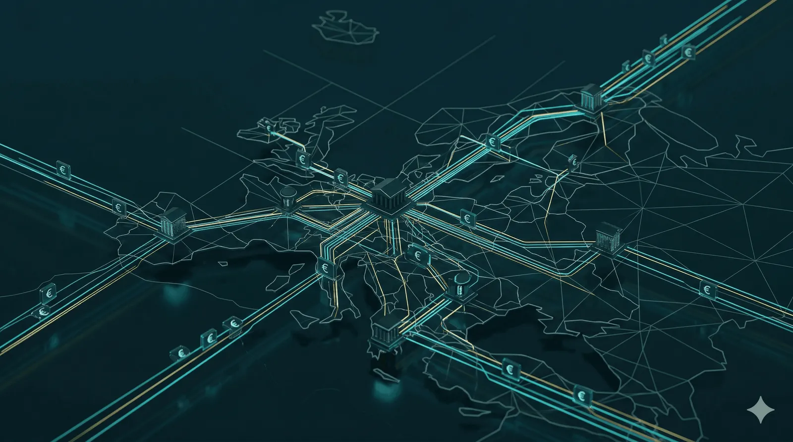 European Digital Euro Infrastructure Network Visualization